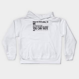 You can taste and delicious burger Kids Hoodie